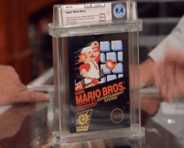 Cartucho de Super Mario Bros para la Nintendo Entertainment System (NES)